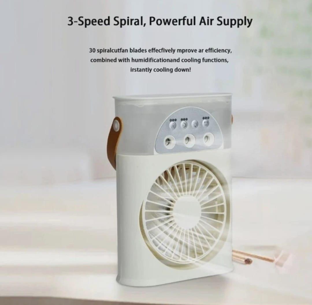 Mini Portable Fan White ABS Lightweight Desk Fan