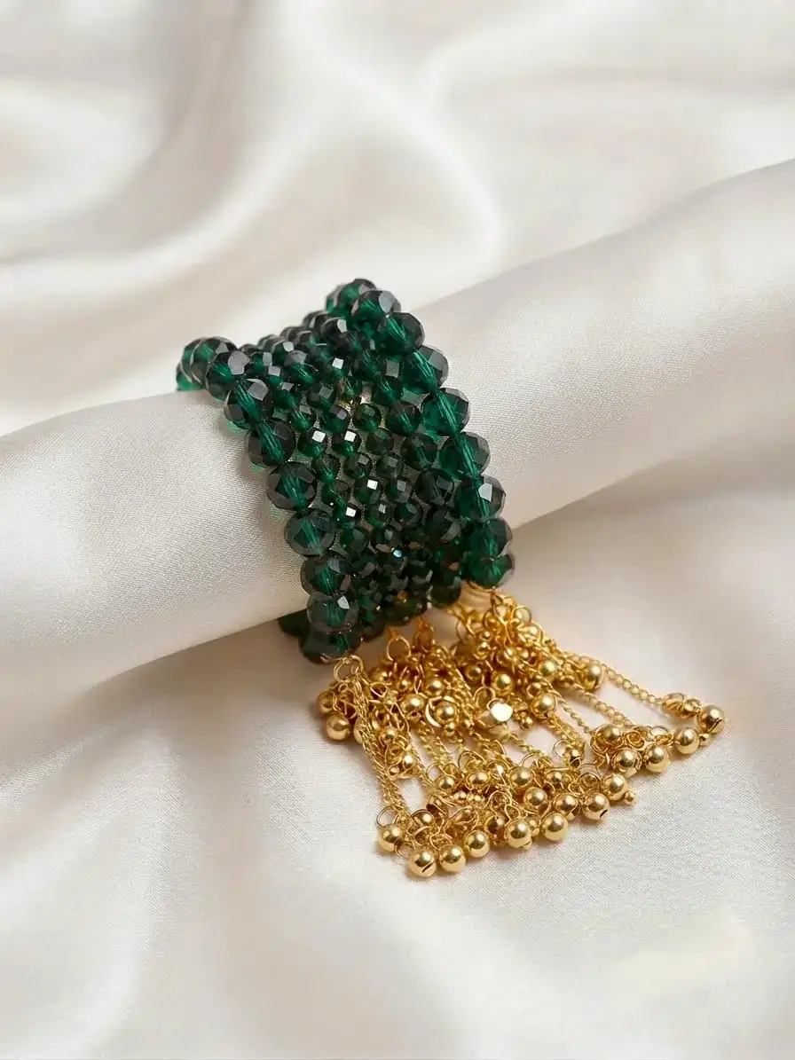 6 Pcs Modern Design Silver Plated Crystal Chain Bracelet