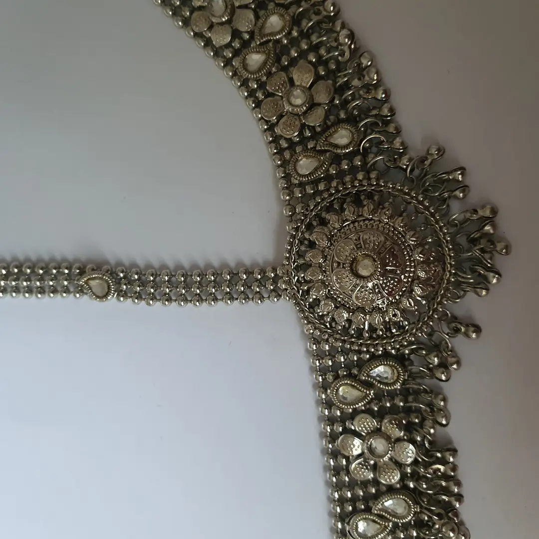 Antique Design Silver Plated Nagina Matha Patti