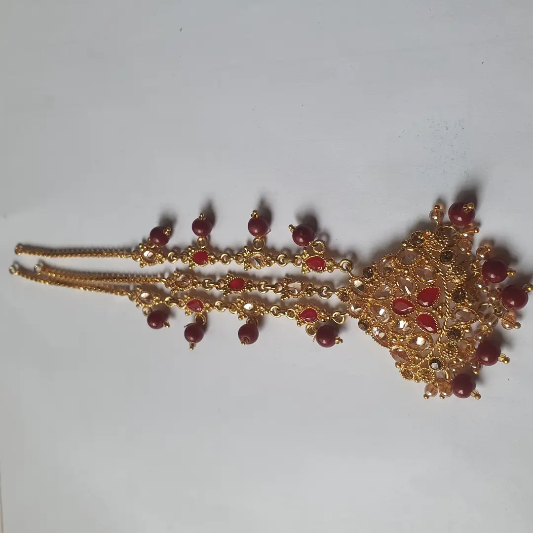 Rajasthani Design Gold Plated Kundan Matha Patti