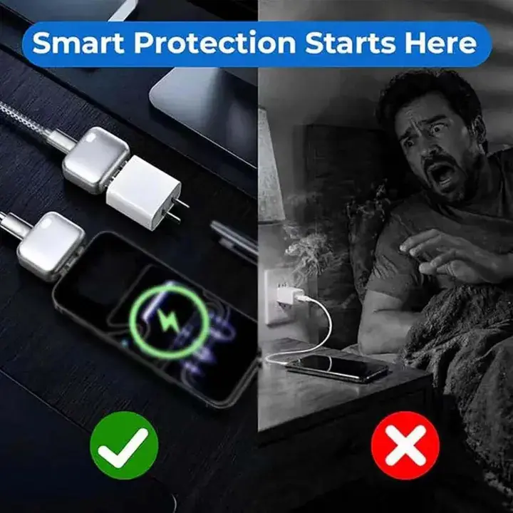 140W Smart Auto Stop Charging Adapter, Automatic Separator AI Full-Charge Disconnector and Overcharge Protection USB Adapter, Universal Overcharge Protection fo